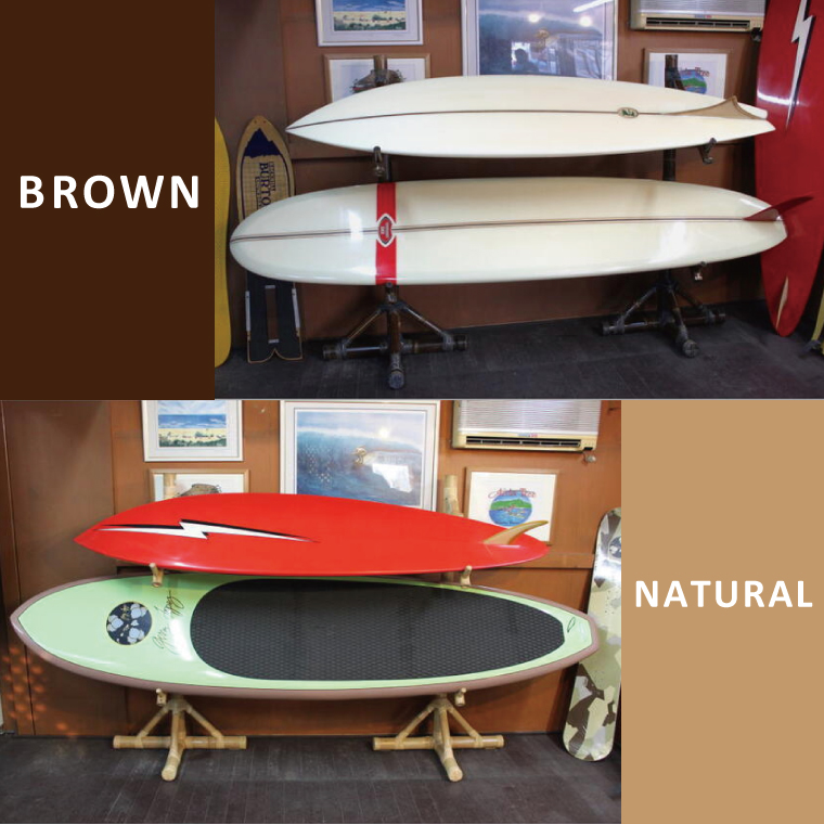 【受注生産】サーフボード バンブースタンド 2枚 | 幅 伸縮可能×奥行き44cm×高さ165cm 海 サーフィン サーファー サーフボード サップ 波乗り ラック サーフボードスタンド 竹素材 バンブー インテリア (KDF-16)