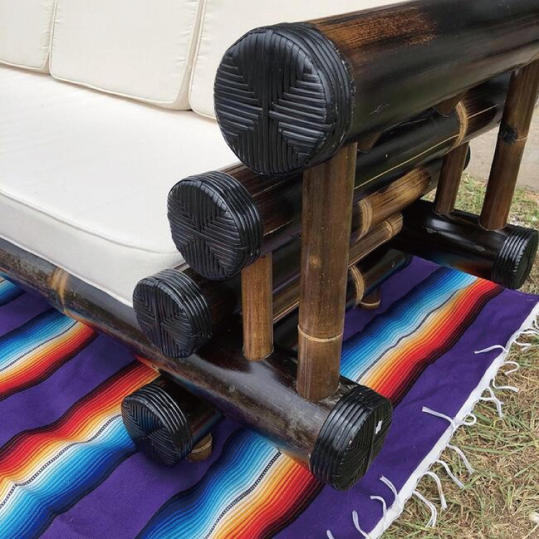 【受注生産】バンブーソファー3人がけ (KDF-31)