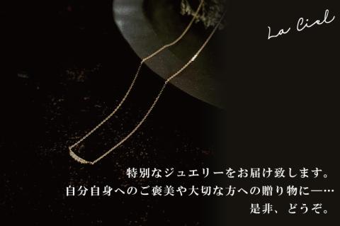 月のダイヤモンドネックレス　チェーン　40cm（KBD-25）