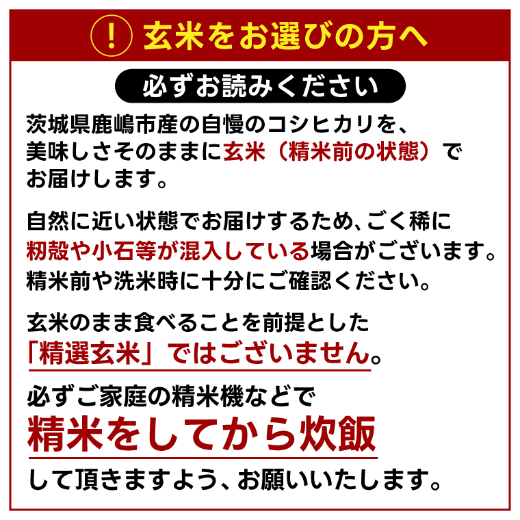 ★令和7年産米★ お米 コシヒカリ 玄米 5kg 鹿嶋市産【こしひかり 米 コメ ごはん ライス ブランド米 茨城県 鹿嶋市】(KBR-21)