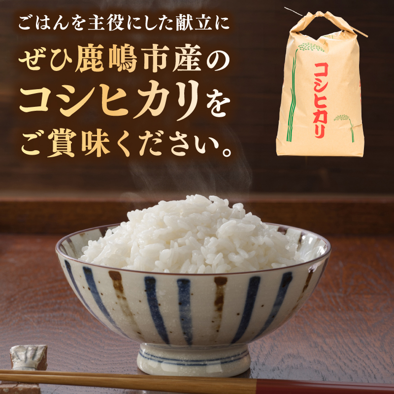 ★令和7年産米★ 【3ヶ月定期便】 お米 コシヒカリ 精米 5kg × 3回 鹿嶋市産【こしひかり 米 コメ ごはん ライス ブランド米 茨城県 鹿嶋市】(KBR-26)