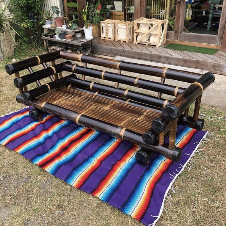 【受注生産】バンブーソファー3人がけ (KDF-31)