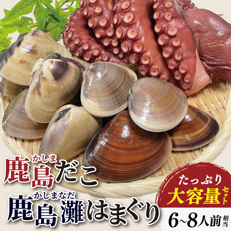 鹿島だこ 鹿島灘はまぐり 大容量セット 6~8人前相当【たこ タコ 蛸 蛤 ハマグリ 海鮮 新鮮 魚貝 地たこ 刺身 鹿島灘 鹿嶋市 茨城県】（KM-11）
