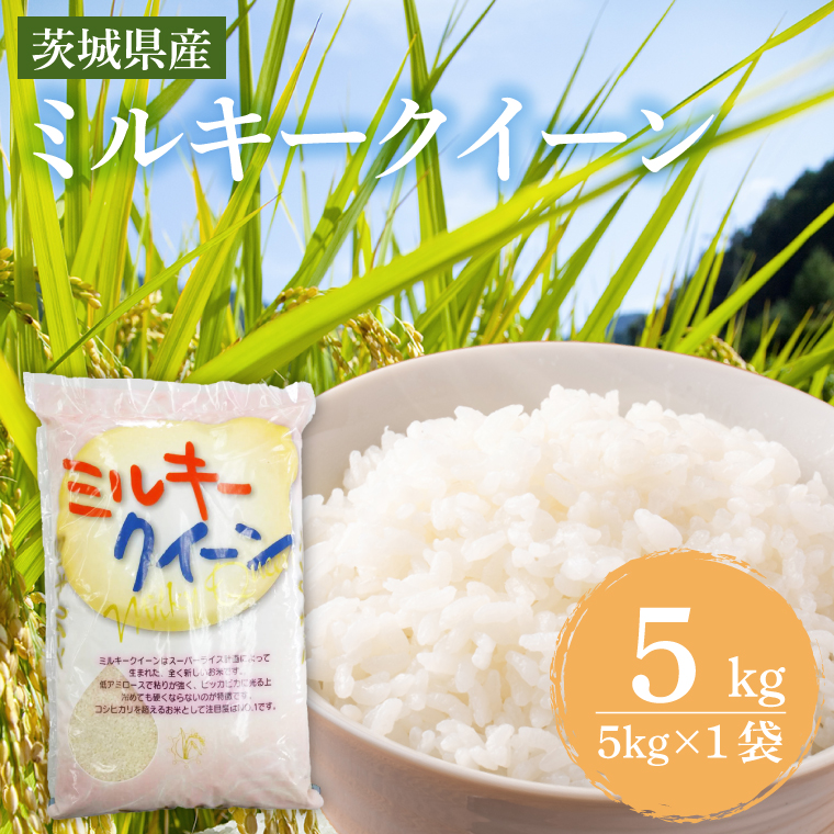 茨城県産ミルキークイーン 5kg (5kg×1袋) 【米 お米 白米 精米 おにぎり 茨城県産 鹿嶋市 国産 送料無料】 (KY-23) 5kg（単品）