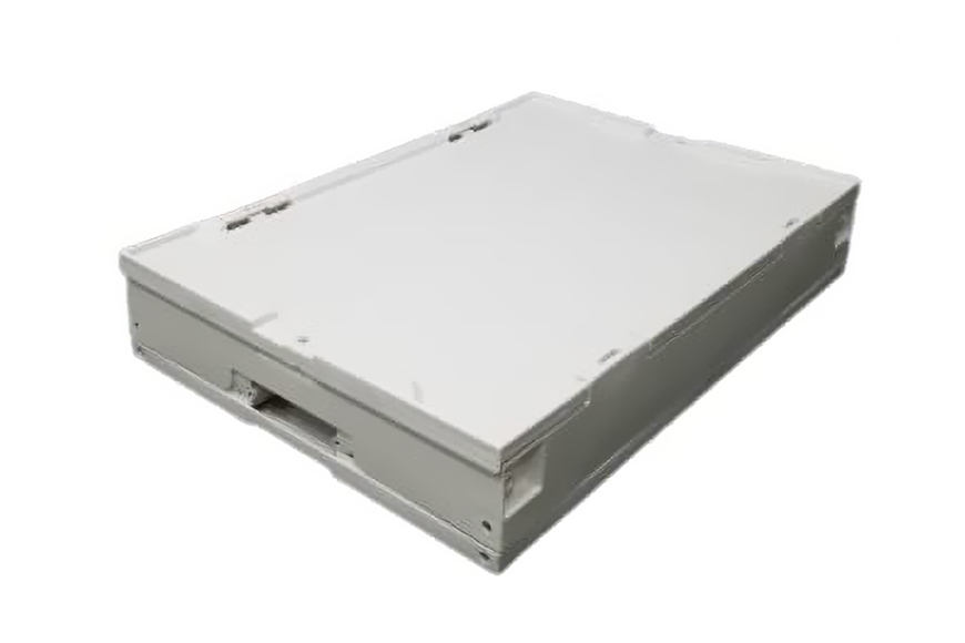 松本産業 折りたたみコンテナ 50L ホワイト フタ付き 1面扉付 ( CWCF50IV ) キャンプ アウトドア 収納 大容量 収納ボックス サバゲー 耐久性抜群 折り畳み式 おしゃれ収納 インテリア整理 国産 茨城県 潮来市 (A28-013)