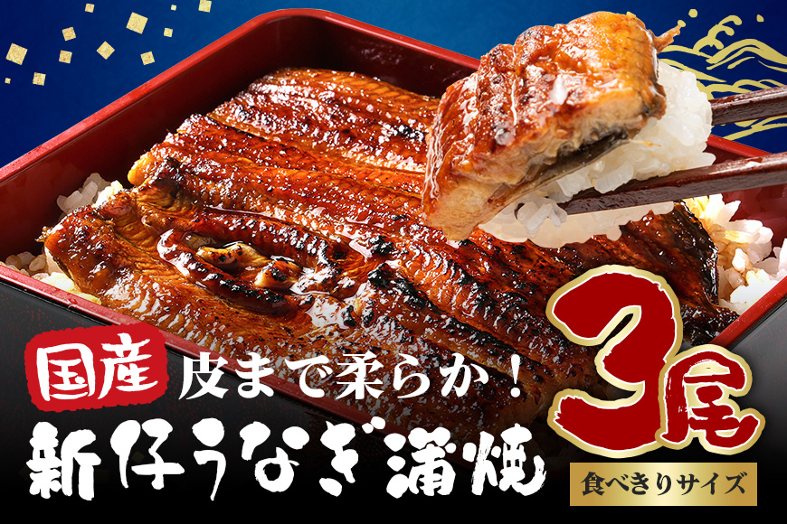 やわらか国内産 うなぎ蒲焼 食べ切りサイズ! 100～120g 3尾 計300g以上 ふっくら蒲焼き ブランド鰻使用 秘伝のタレ・山椒付き 湯煎で簡単調理 うな丼 ちらし寿司 贈答用 ギフト 冷蔵配送 茨城県 潮来市 (A23-009)