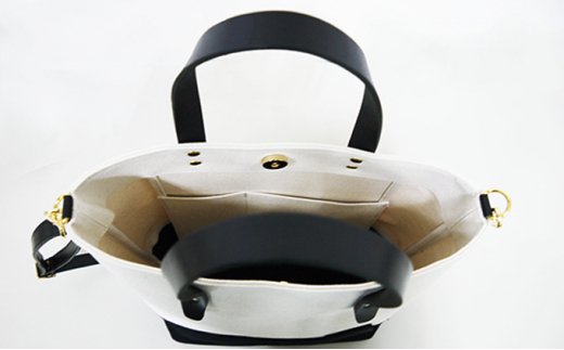 【倉敷産帆布×本革】2way ショルダーバッグ_バイカラー（生