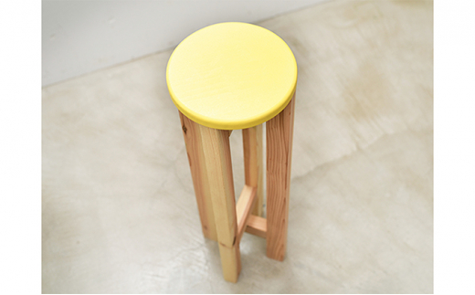 小さなスツール【イエロー】｜スツール 木製 椅子 イス お