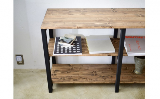 3段シェルフ (ブラック)【シェルフ ラック 木製 ディスプレ