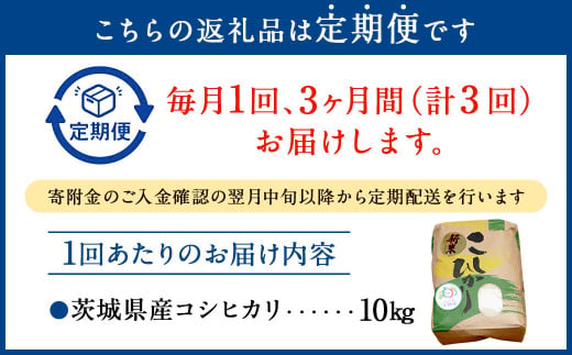 【3ヶ月定期便】コシヒカリ 10kg 計30kg 米 お米 ご飯 ごはん 