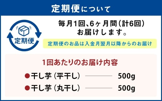 【定期便6ヶ月】干し芋 1kg（平干し500g・丸干し500g） | りん