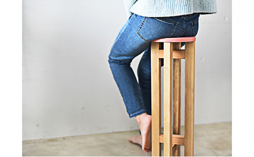 小さなスツール 【ピンク】｜スツール 木製 椅子 イス おし