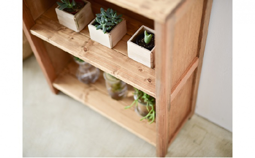 小さな箱型シェルフ 【ラック 本棚 木製 おしゃれ 収納 雑