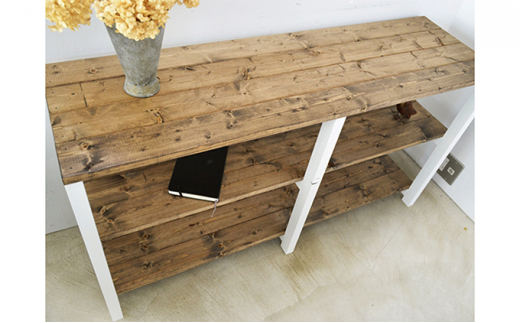 3段シェルフ (ホワイト)【シェルフ ラック 木製 ディスプレ