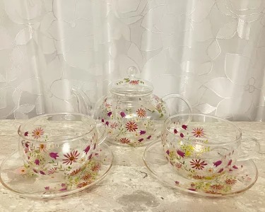 【絵付け手描き】ランプティーポット（1個）、カップ＆ソ