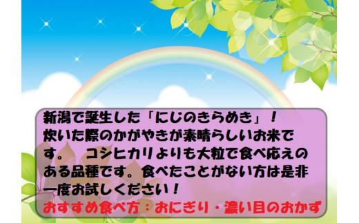 【新品種】令和5年産茨城にじのきらめき　5kg【お米・令和5