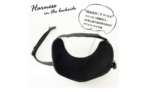 【中型犬用】ハーネス コーデュラ×本牛革(ネイビー×ブラ