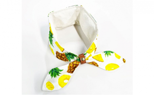 コットン100％保冷剤付きクールスカーフ【本革スカーフリ