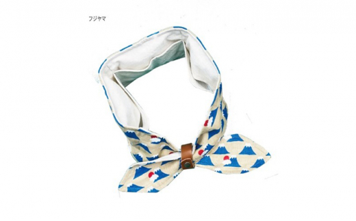 コットン100％保冷剤付きクールスカーフ【本革スカーフリ