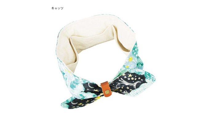 コットン100％保冷剤付きクールスカーフ【本革スカーフリ