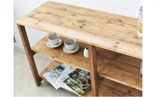 3段 シェルフ (ナチュラルカラー)　【シェルフ ラック 木製 