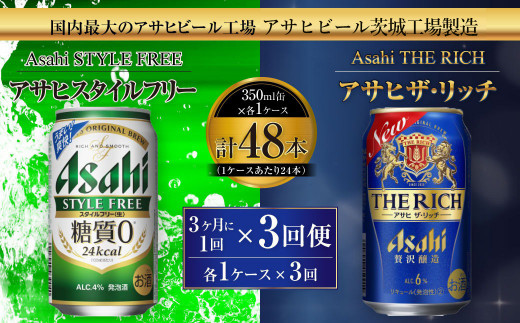 スタイルフリー(糖質0) 350ml缶 24本入＋ザ・リッチ 350ml缶 24