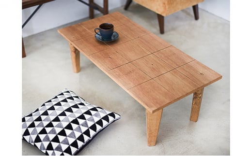 折りたたみテーブル (チェック柄)【机 ローテーブル table お