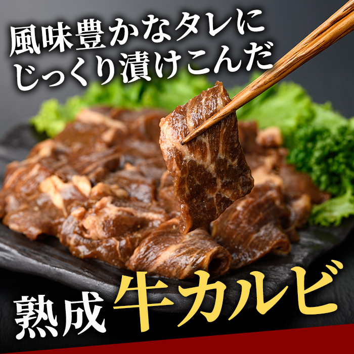 熟成牛カルビ 2kg (250g×8パック) たれ 味付 小分け 冷凍 焼肉 焼き肉 牛 牛肉 ビーフ カルビ BBQ 【そうざい男しゃく（株式会社池延）】【ho1472】