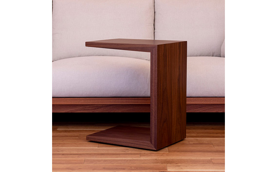 家具蔵 KAGURA ソファテーブルダン 500 ウォールナット材 インテリア 天然木 手作業 丈夫 キャスター付き コンパクト 茨城県 【株式会社アイダ】【ho0986】