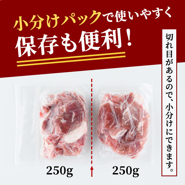 国産豚切り落としこま切れ冷凍2.5kg（250gｘ10パック） 【そうざい男しゃく（株式会社池延）】【ho1441】