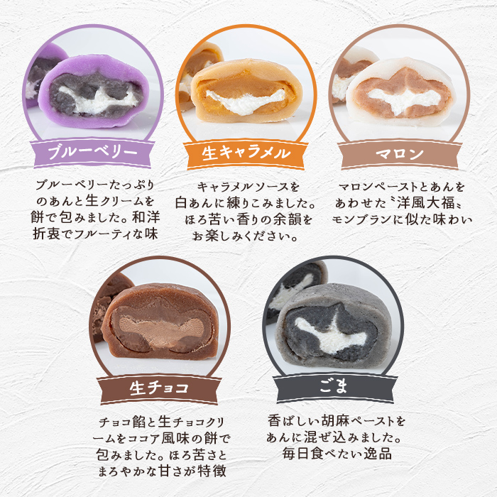 生クリーム大福詰め合わせ（20個） 生クリーム 小分け スイーツ お菓子 冷凍 個包装 おやつ 大福 洋菓子 おためし クリーム大福 バレンタイン お取り寄せ 和菓子 和スイーツ お茶うけ おもてなし ギフト 老舗和菓子店 後味サッパリ 【有限会社菓子処ふるさわ】【ho1245】