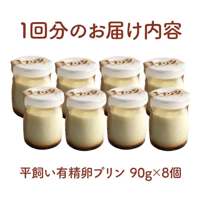 環の花 平飼い有精卵プリン 8個 3ヶ月定期便 スイーツ お菓子 濃厚 新鮮 国産 ぷりん 冷蔵 おやつ デザート たまご 贈り物 グルメ プレゼント 洋菓子 プリン スイーツギフト 詰め合わせ 誕生日 内祝い 高級 3ヶ月 定期便 【環の花】【ho1393】