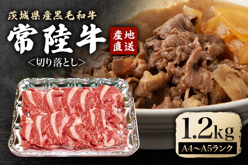 瑞穂農場で育てた常陸牛切り落とし 約1.2kg 冷凍配送 牛肉 ブランド牛 A4 A5 A4ランク A5ランク 茨城県 モモ ばら かた 赤身 霜降り 部位ミックス 国産 切り落とし 国産牛 柔らか 牛丼 肉じゃが 冷凍 お取り寄せ 【株式会社フロンティアロード】【ho0904】