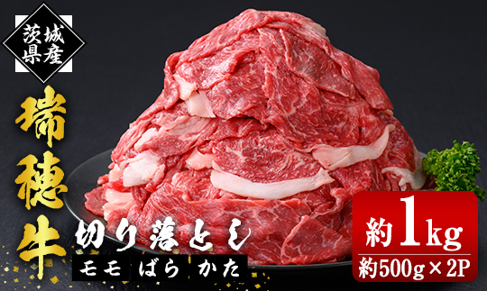 瑞穂牛切り落としセット 約1kg 【株式会社フロンティアロード】【ho1448】