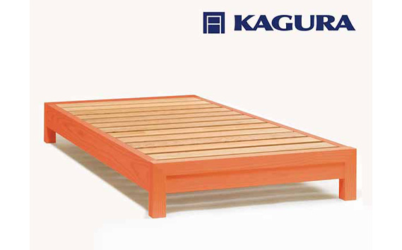 家具蔵 KAGURA ベッドフレームダンヘッドレス シングル チェリー材 家具 寝具 寝室 木材 無垢材 職人 手作業 天然木 高級木材 無添加 安全 ジャパニーズモダン 高級家具 熟練 無着色 おしゃれ 天然木無垢材 温もり シンプル 洗練 【株式会社アイダ】【ho1195】