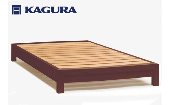 家具蔵 KAGURA ベッドフレームダンヘッドレス セミダブル ウォールナット材 家具 寝具 寝室 木材 無垢材 職人 手作業 天然木 高級木材 無添加 安全 ジャパニーズモダン 高級家具 熟練 無着色 おしゃれ 天然木無垢材 温もり シンプル 洗練 【株式会社アイダ】【ho1199】