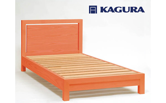 家具蔵 KAGURA ベッドフレームダンハイヘッド シングル チェリー材 家具 寝具 寝室 木材 無垢材 職人 手作業 天然木 高級木材 無添加 安全 ジャパニーズモダン 高級家具 熟練 無着色 おしゃれ 天然木無垢材 温もり シンプル 洗練 【株式会社アイダ】【ho1201】