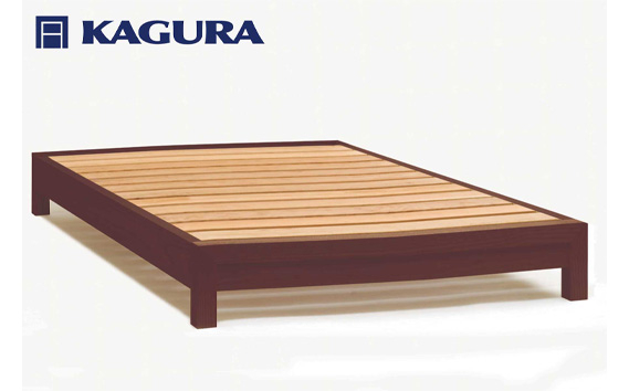 家具蔵 KAGURA ベッドフレームダンヘッドレス ダブル ウォールナット材 家具 寝具 寝室 木材 無垢材 職人 手作業 天然木 高級木材 無添加 安全 ジャパニーズモダン 高級家具 熟練 無着色 おしゃれ 天然木無垢材 温もり シンプル 洗練 【株式会社アイダ】【ho1202】