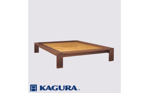 家具蔵 KAGURA ベッドフレームモデルノヘッドレス クイーン ウォールナット材 家具 寝具 寝室 木材 無垢材 職人 手作業 天然木 高級木材 無添加 安全 ジャパニーズモダン 高級家具 熟練 無着色 おしゃれ 天然木無垢材 温もり シンプル 洗練 【株式会社アイダ】【ho1132】