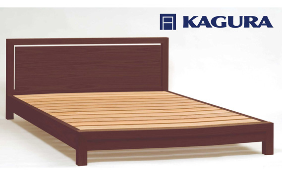 家具蔵 KAGURA ベッドフレームダンハイヘッド クイーン ウォールナット材 家具 寝具 寝室 木材 無垢材 職人 手作業 天然木 ウォールナット無垢材 シナ無垢材 ローベッド クイーンサイズ ワイドダブルベッド ベッド ベット ベッドフレーム 【株式会社アイダ】【ho1215】