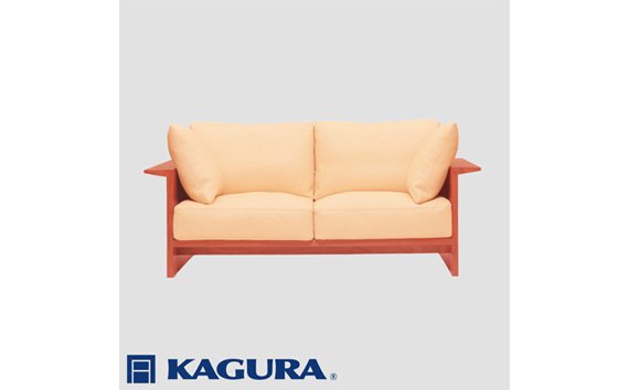 家具蔵 KAGURA 2Pソファ ウイング チェリー材 家具 ソファー 2人掛け sofa リビングソファー 木材 無垢材 職人 手作業 天然木 高級木材 無添加 安全 ジャパニーズモダン 高級家具 熟練 無着色 おしゃれ 天然木無垢材 温もり シンプル 洗練 【株式会社アイダ】【ho1217】