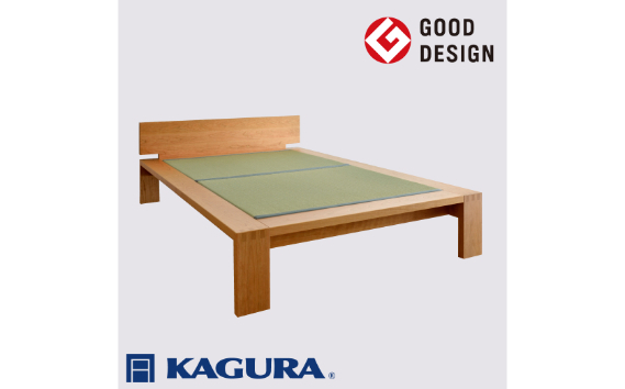 家具蔵 KAGURA タタミベッドモデルノハイヘッド ダブル チェリー材 家具 畳ベッド 寝具 寝室 木材 無垢材 職人 手作業 天然木 高級木材 無添加 安全 ジャパニーズモダン 高級家具 熟練 無着色 おしゃれ 天然木無垢材 温もり シンプル 洗練 【株式会社アイダ】【ho1172】