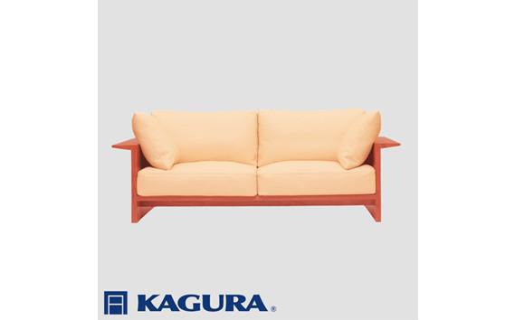 家具蔵 KAGURA 3Pソファ ウイング チェリー材 家具 ソファー 3人掛け sofa リビングソファー 木材 無垢材 職人 手作業 天然木 高級木材 無添加 安全 ジャパニーズモダン 高級家具 熟練 無着色 おしゃれ 天然木無垢材 温もり シンプル 洗練 【株式会社アイダ】【ho1220】