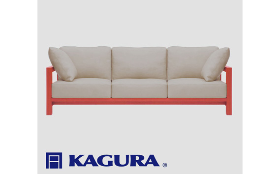 家具蔵 KAGURA 3.5Pソファ ダン チェリー材 家具 ソファー 3.5人掛け sofa リビングソファー 木材 無垢材 職人 手作業 天然木 高級木材 無添加 安全 ジャパニーズモダン 高級家具 熟練 無着色 おしゃれ 天然木無垢材 温もり シンプル 洗練 【株式会社アイダ】【ho1222】