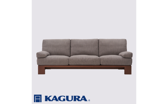 家具蔵 KAGURA 3.5Pアームレスソファ モデルノ ウォールナット材 家具 ソファー 3.5人掛け sofa リビングソファー 木材 無垢材 職人 手作業 天然木 高級木材 無添加 安全 ジャパニーズモダン 高級家具 熟練 無着色 おしゃれ 天然木無垢材 温もり シンプル 洗練 【株式会社アイダ】【ho1178】