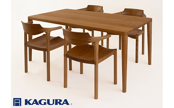 家具蔵 KAGURA ダイニングセット1800 エミネント＆グランデ チェリー材 家具 テーブル アームチェア 木材 無垢材 無着色 職人 手作業 寛ぎ シンプル 洗練 茨城県 【株式会社アイダ】【ho1280】