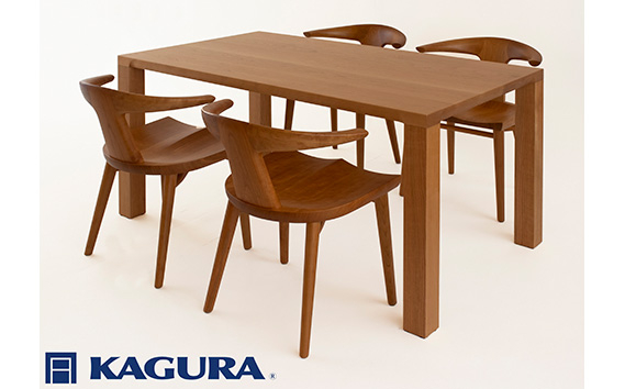 家具蔵 KAGURA ダイニングセット 1800 ダン＆コルノ チェリー材 家具 テーブル アームチェア 木材 無垢材 無着色 職人 手作業 寛ぎ シンプル 洗練 茨城県 【株式会社アイダ】【ho1284】