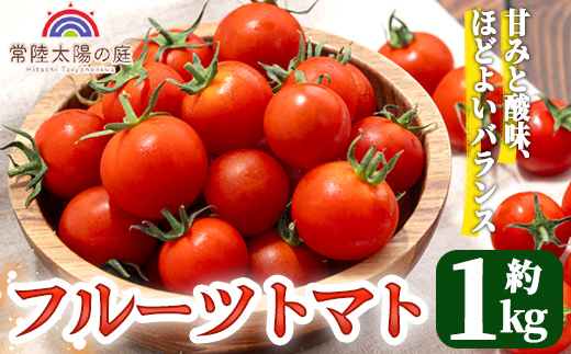 再エネと次世代農法が育んだ高糖度フルーツトマト約1kg フルティカ 濃厚 野菜 茨城県 フルーツトマト 高糖度 おつまみ 中玉トマト トマト やさい 完熟 お弁当 贈り物 サラダ 産地直送[2026年1月より順次発送] [ho1371]