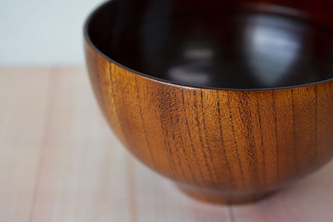 千筋 飯椀 茶 保温性 耐久性 国産ケヤキ 保湿性 大子漆 ご飯茶わん 木製 お椀 ご飯茶碗