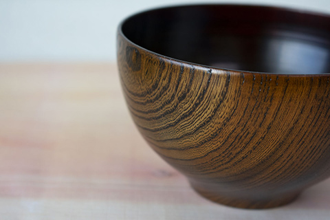 千筋 飯椀 黒 保温性 耐久性 国産ケヤキ 保湿性 大子漆 ご飯茶わん 木製 お椀 ご飯茶碗